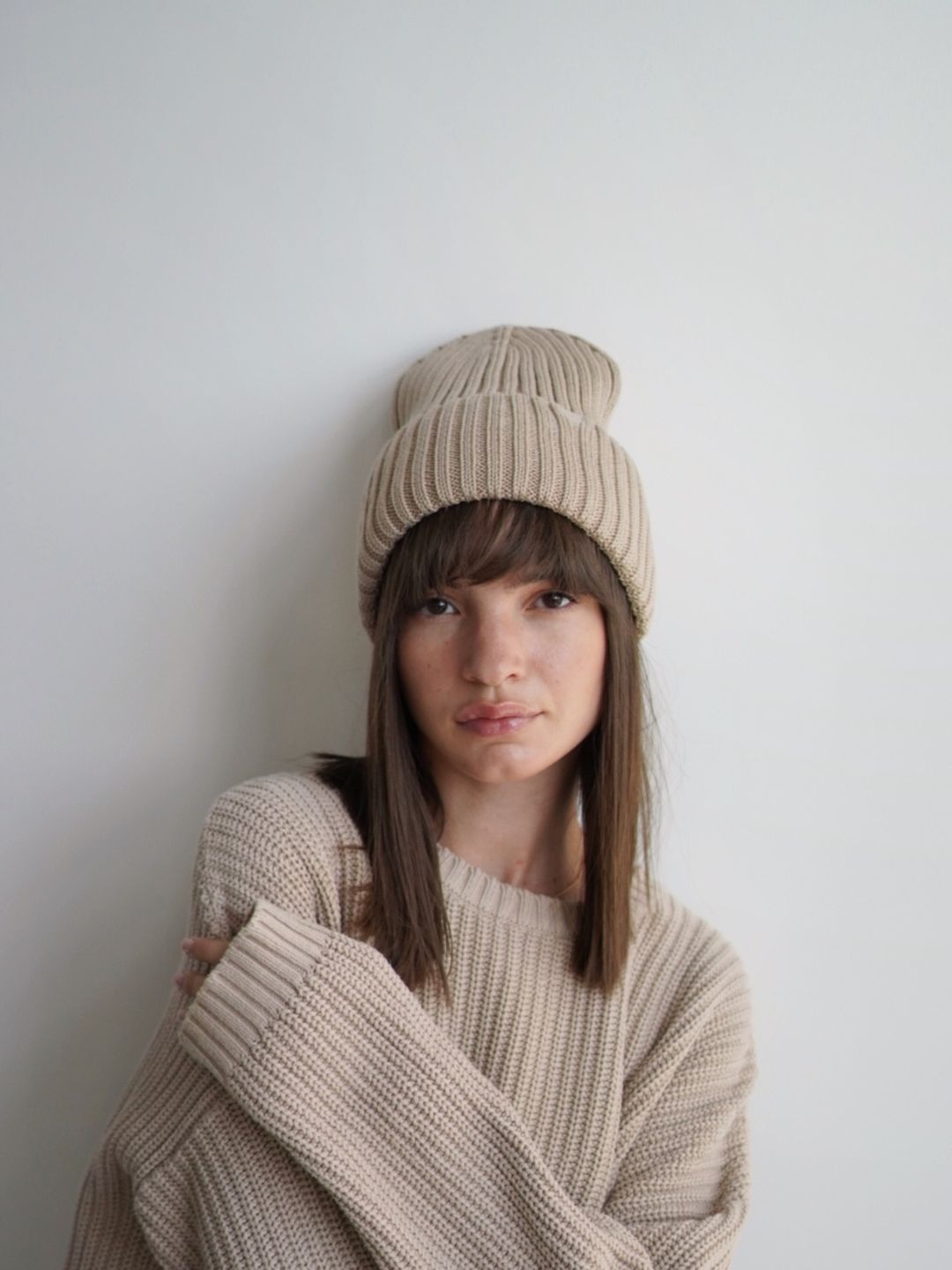 Шапка Casual екрю