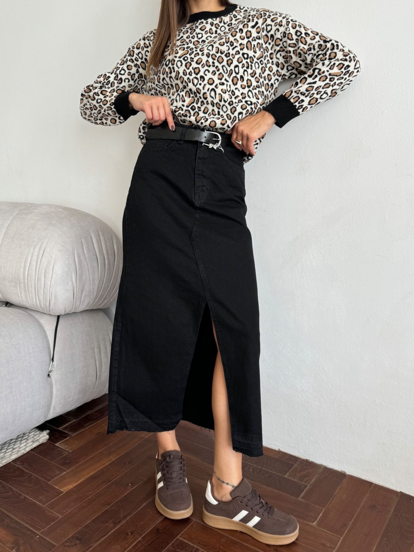 Спідниця міді чорна