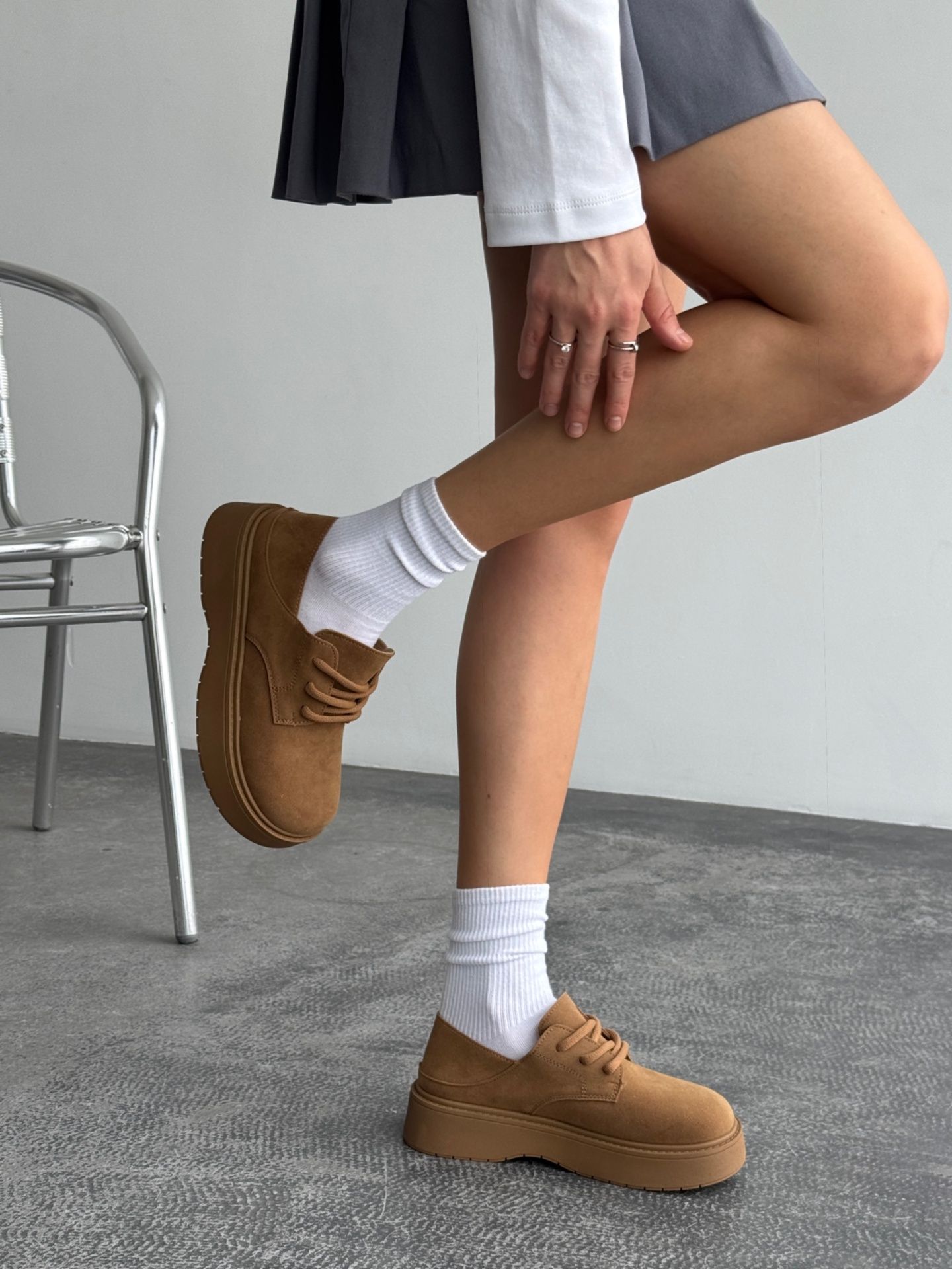 Лофери зі шнурівками мідні