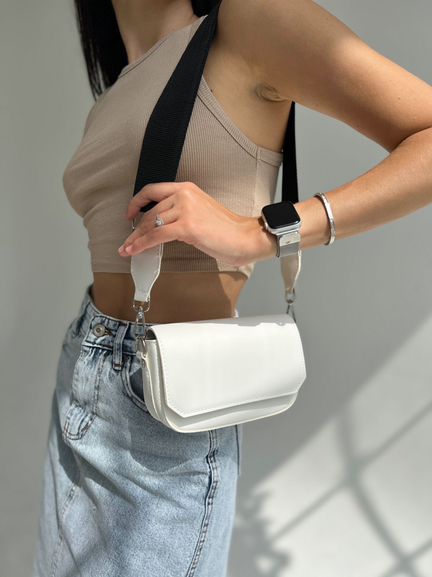 Сумка Flap біла