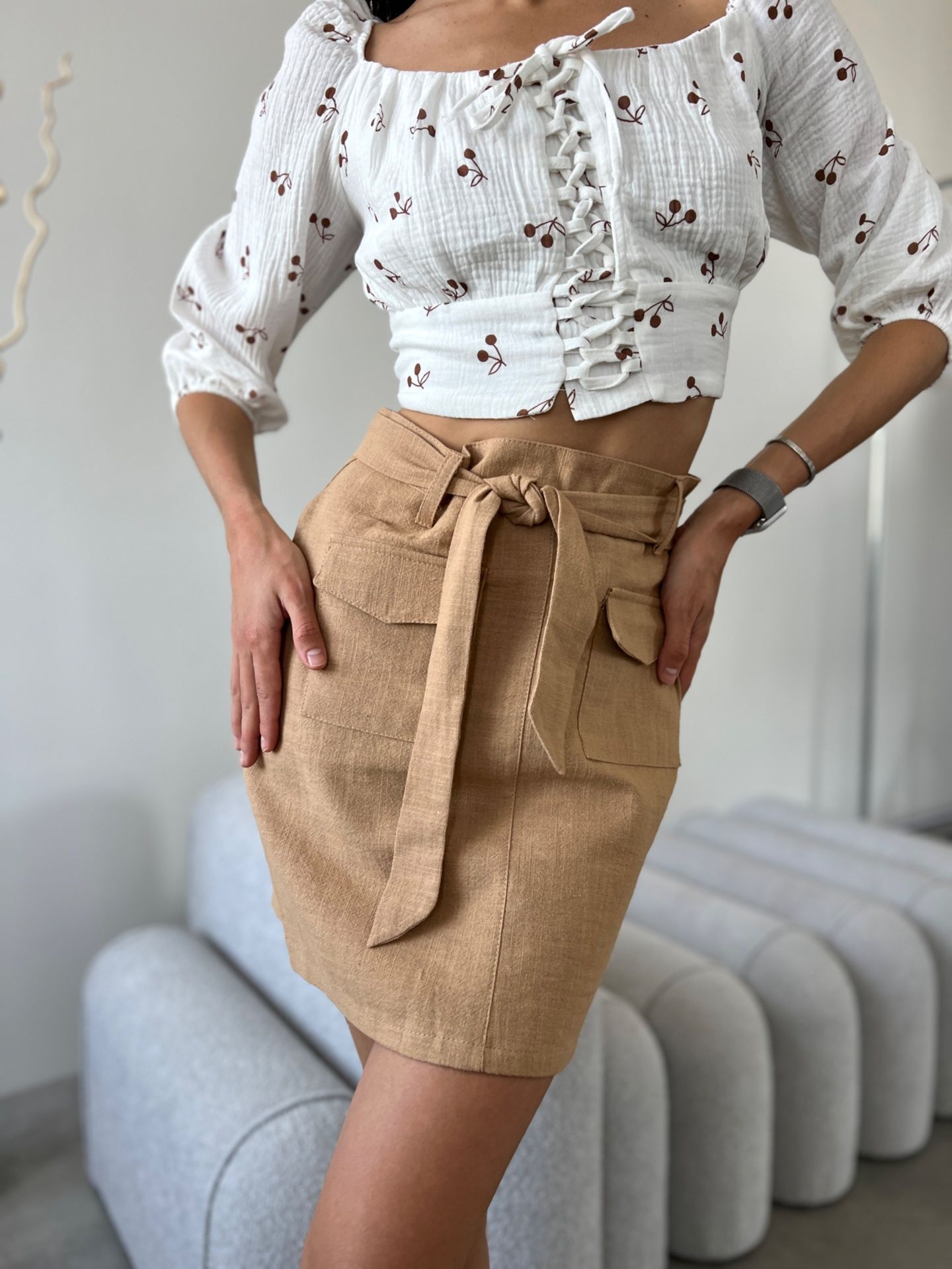 Спідниця Oblivion світло-коричнева