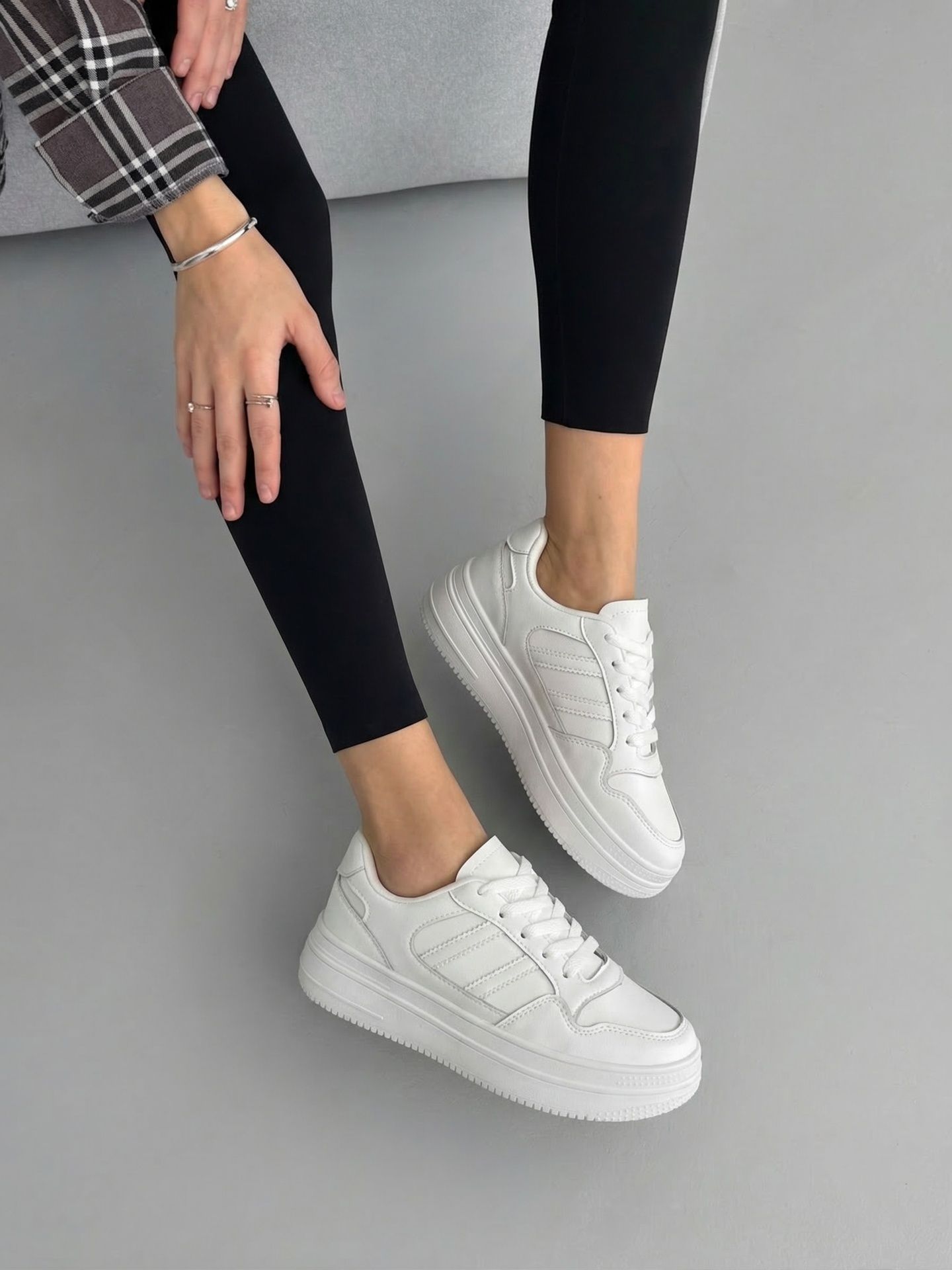 Кеди трендові білі