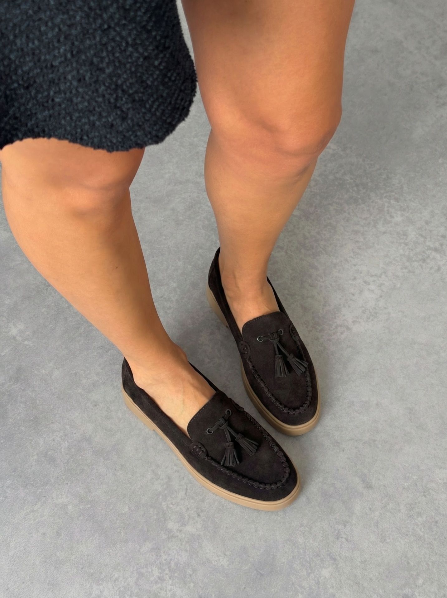 Лофери з китицями темно-брунатні