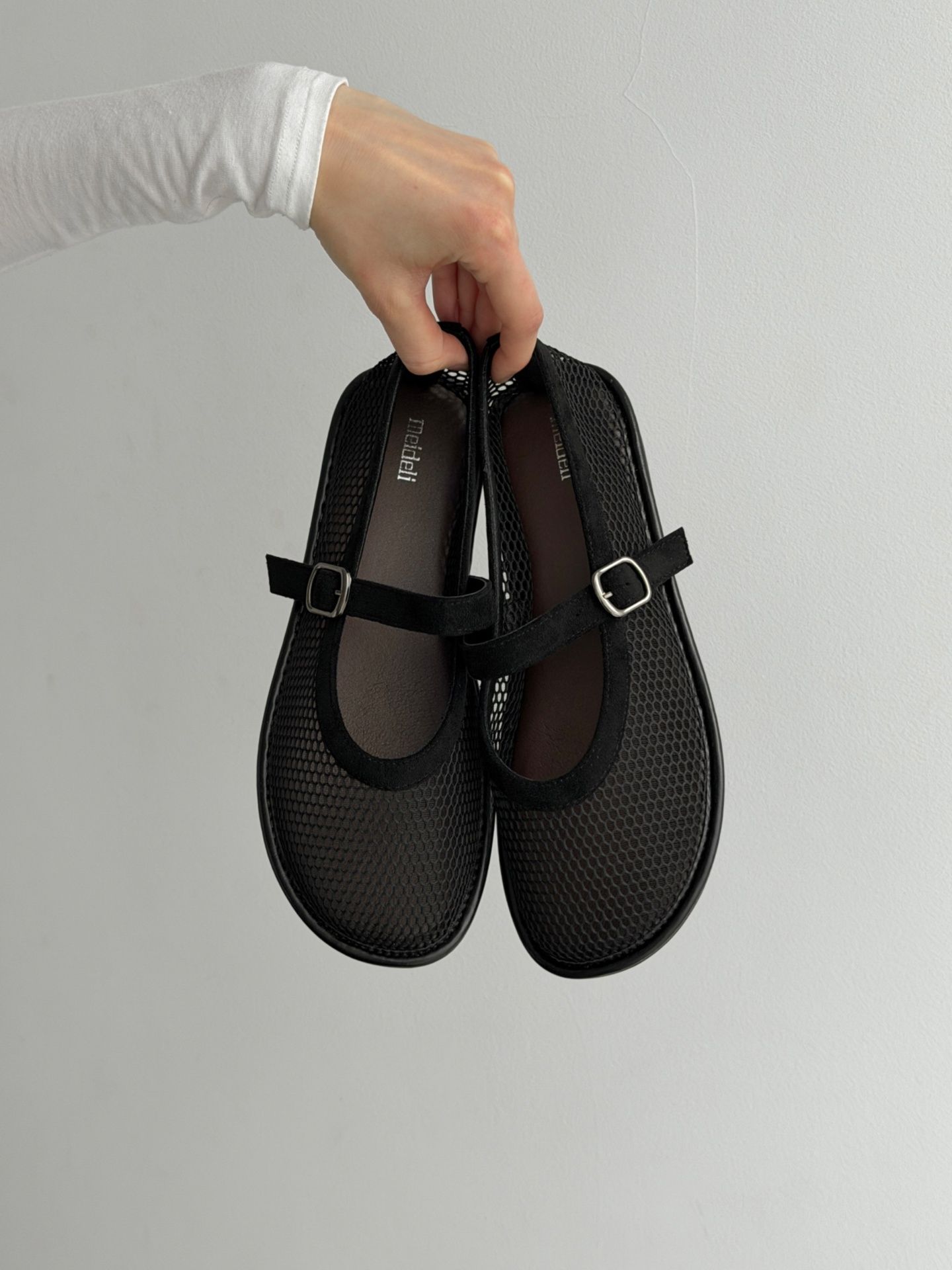 Балетки сітчасті чорні