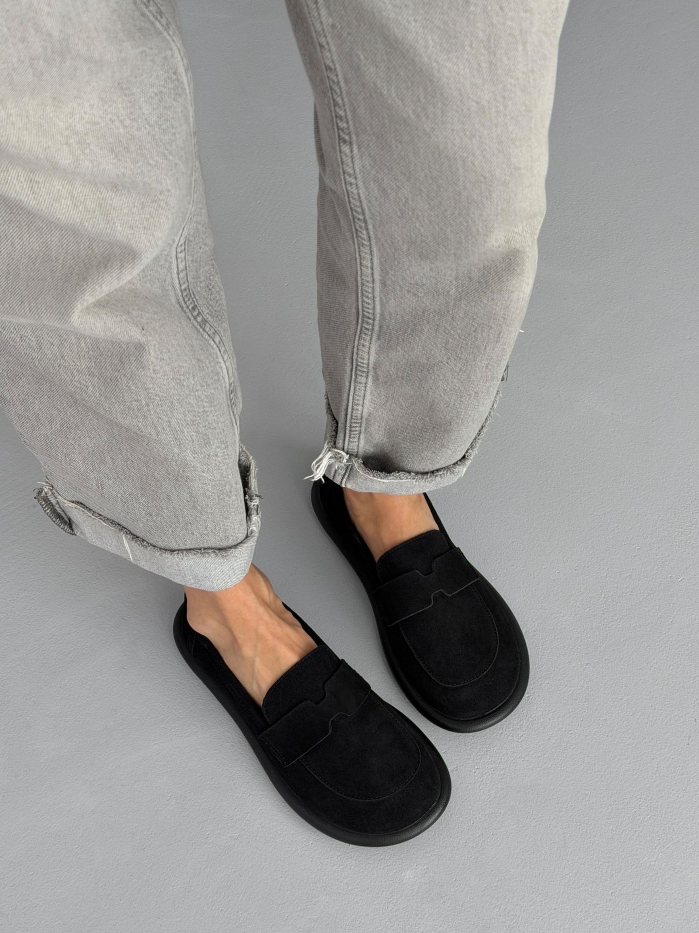 Лофери на низькій платформі чорні