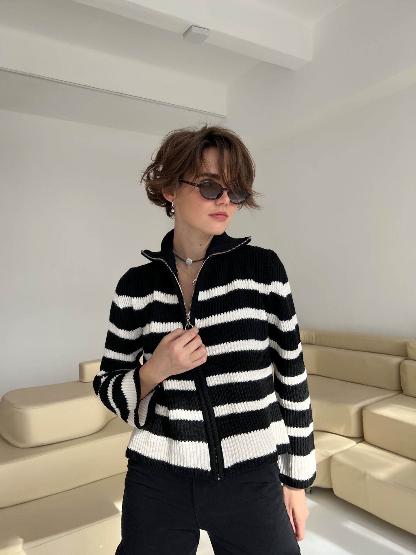 Кардиган Sailor чорно-білий