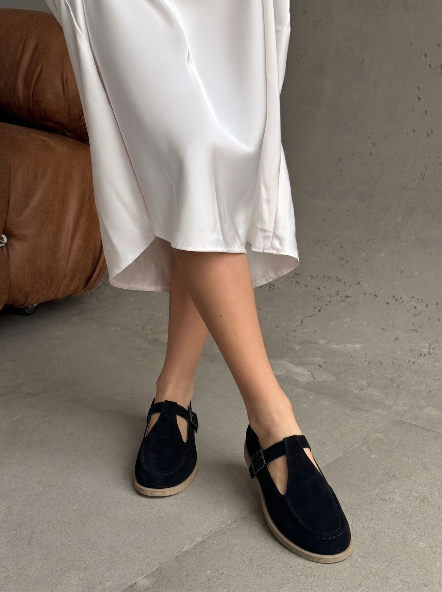 Балетки з фурнітурою чорні