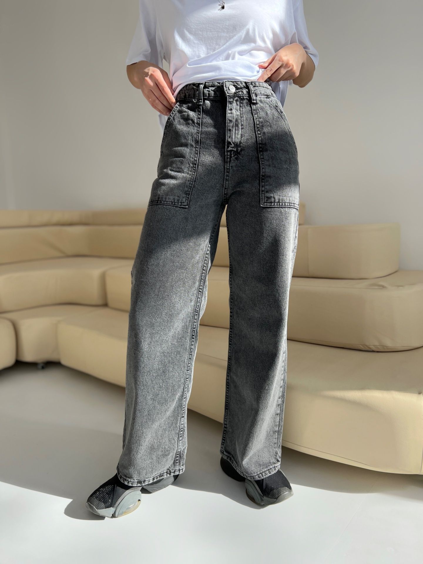 Джинси палаццо сірі