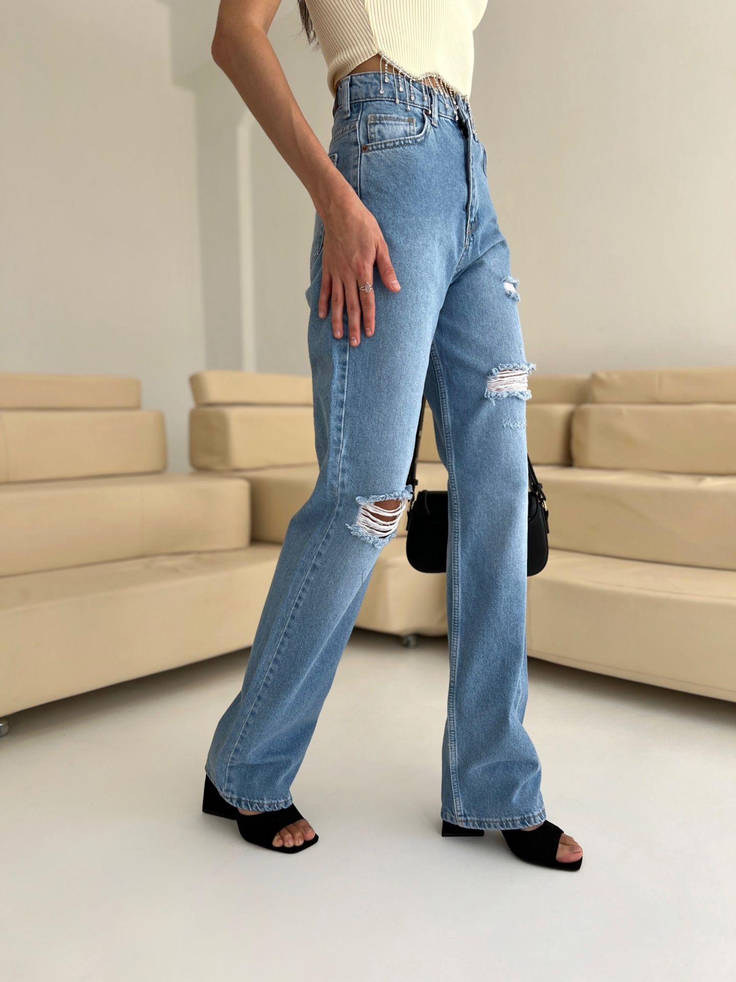 Джинси прямі сині