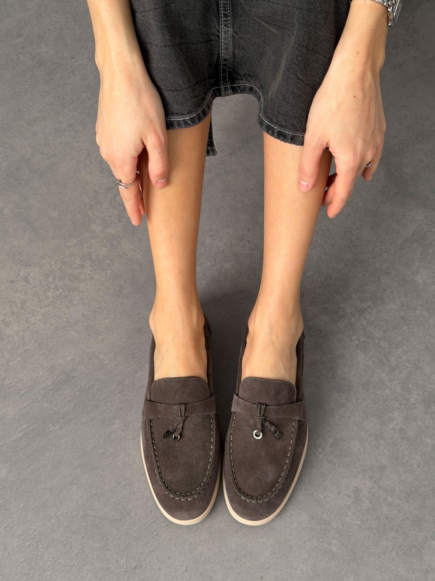 Лофери замшеві темно-брунатні