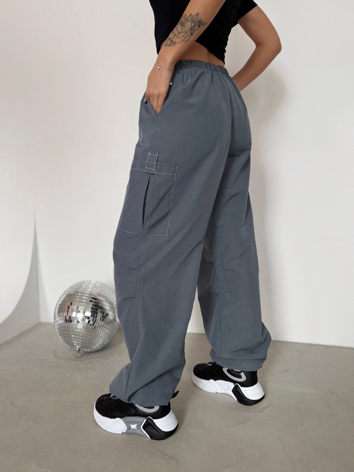 Штани карго сірі