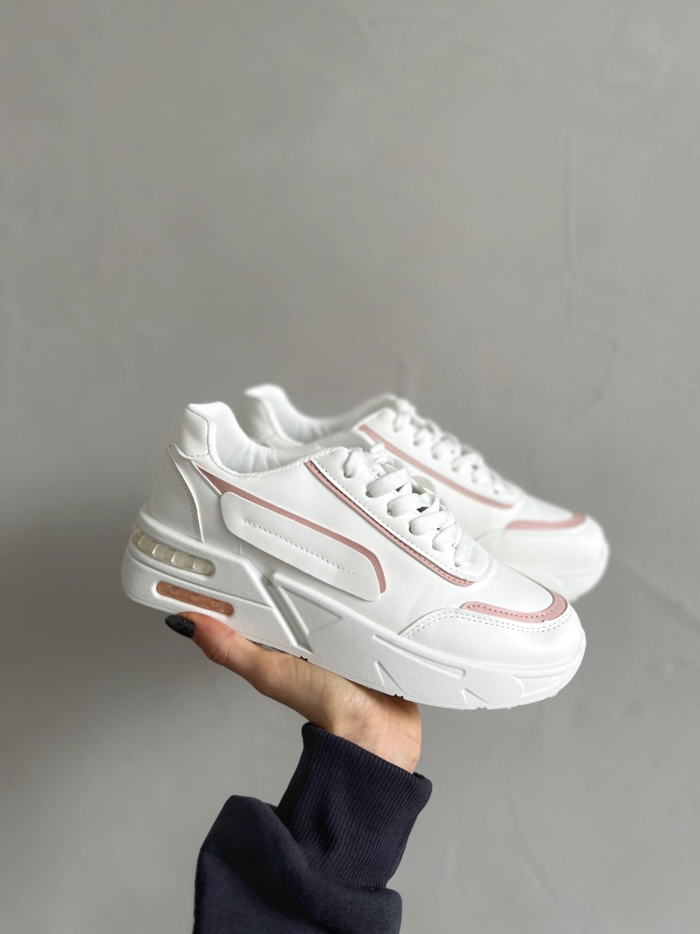 Кросівки Easy біло-рожеві