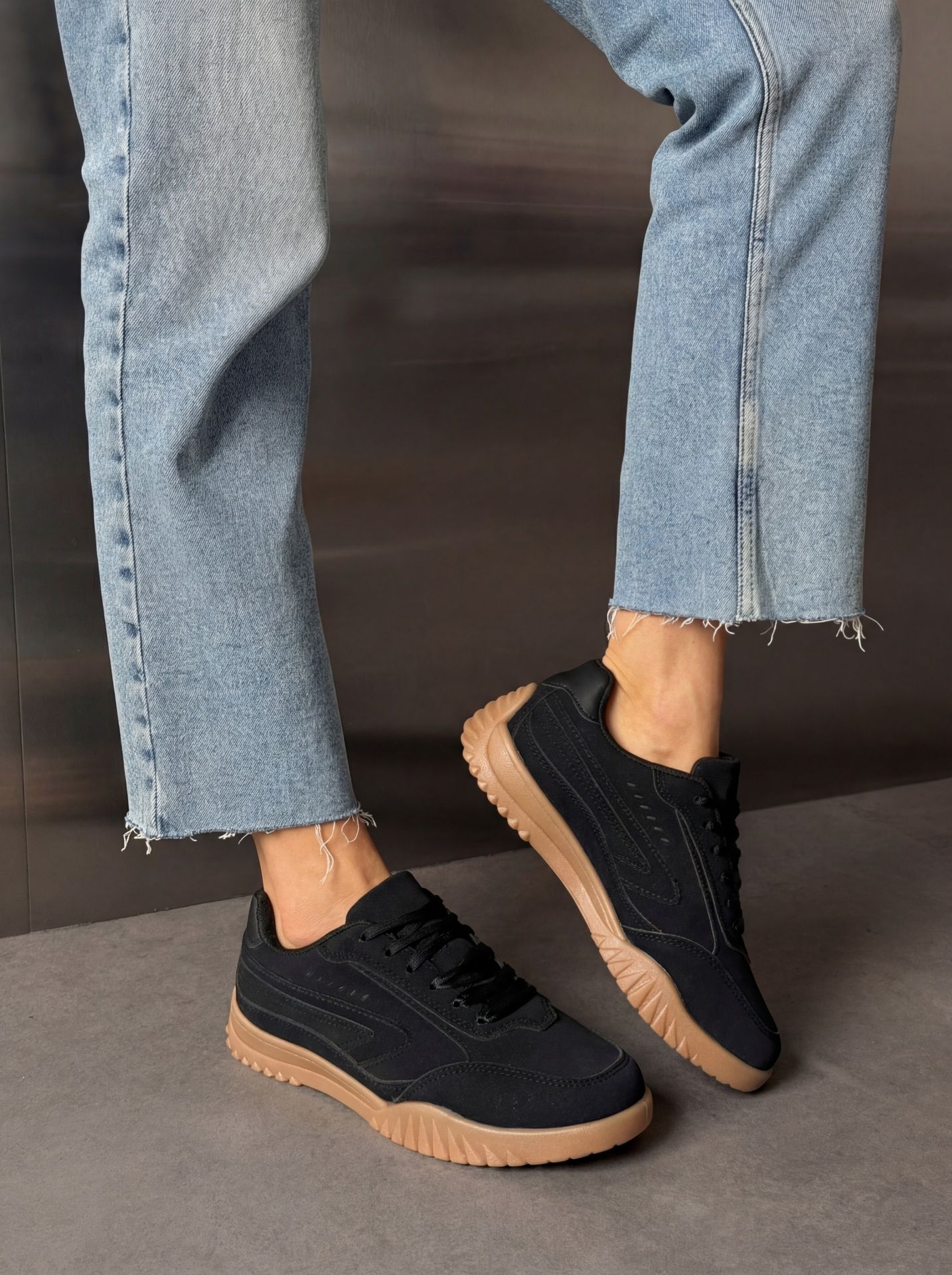 Кеди з подвійними шнурівками чорні