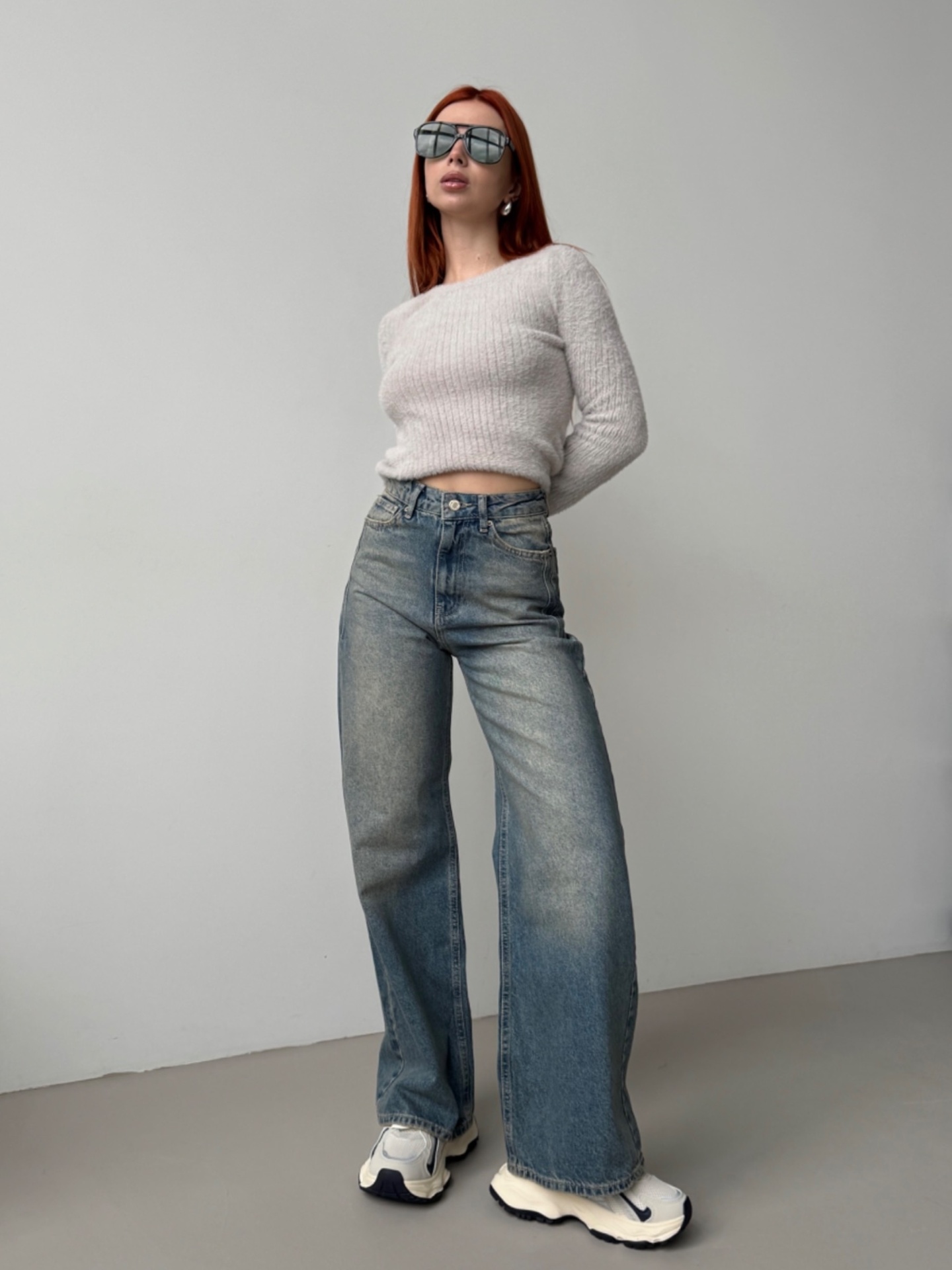 Джинси  WIDE LEG сині